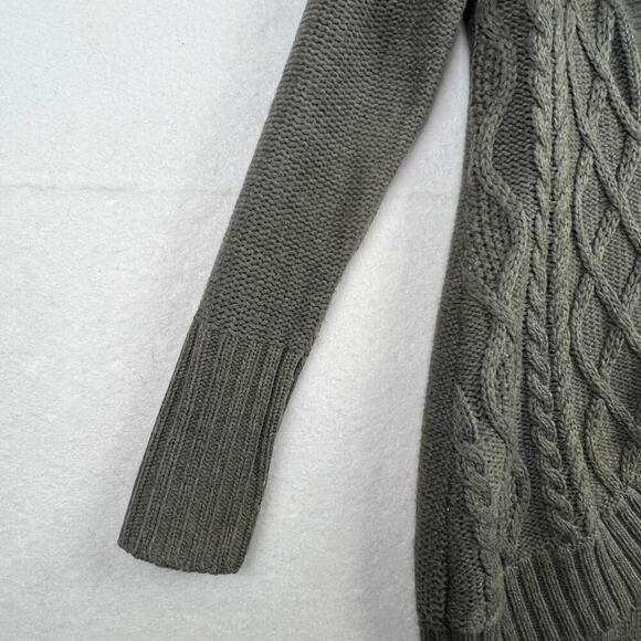 MERONA Thick Dark Gray Cable Knit Chunky Button Up Cardigan Medium - Picture 5 of 10